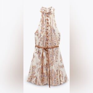 Belted Printed Dress